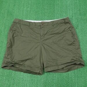 Old Navy Shorts Womens 16 Green Chino Twill Everyday Short Stretch Casual Summer